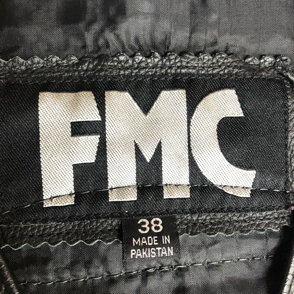 Leather Vest Western Style Biker Size 38 Patches - Picture 3 of 11